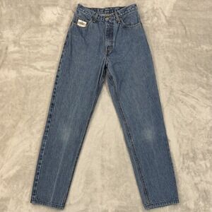 Diamond Gusset Jeans Womens 26x31 Blue Mom Relaxed High Rise Tapered Work Denim